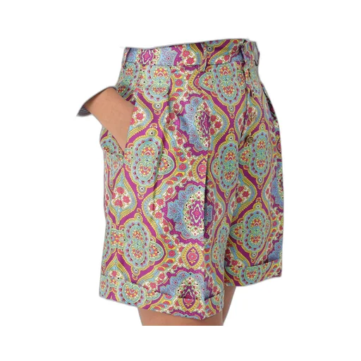 Paisley-Printed Wide-Leg Shorts