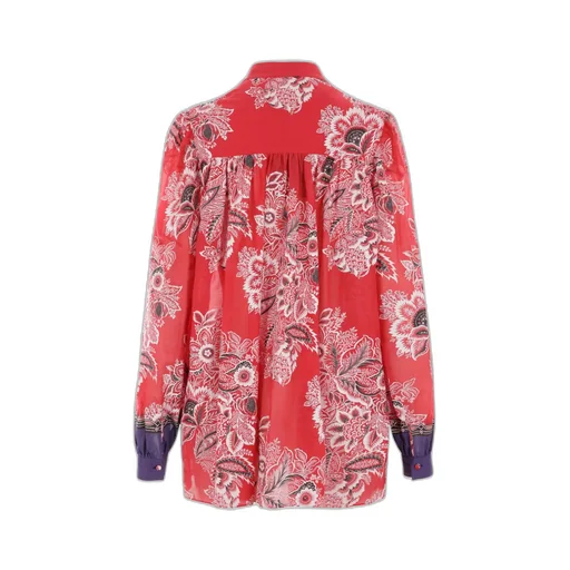 Floral-Printed Long-Sleeved Blouse
