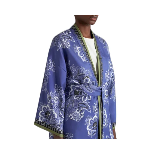 Floral-Printed Belted-Waist Robe