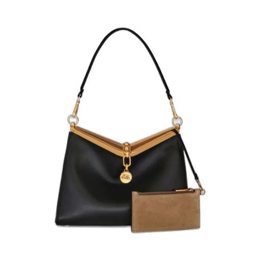 Log Charm Medium Vela Shoulder Bag