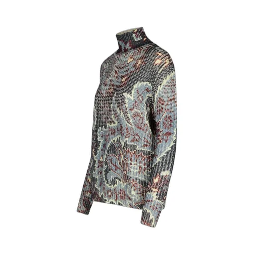 Motif Printed High Neck Jumper