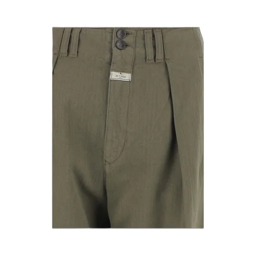 Pleated High-Waisted Trousers