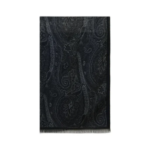 Graphic Printed Frayed-Edge Scarf