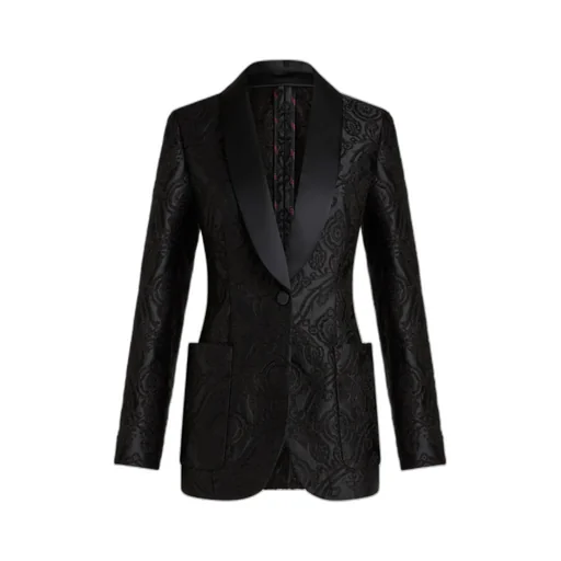 Silk Jacquard Blazer