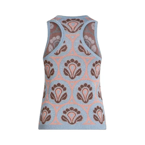Patterned Jacquard Knitted Tank Top