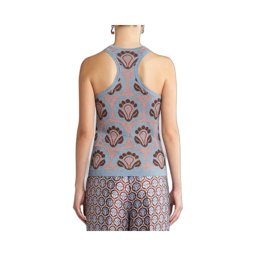 Patterned Jacquard Knitted Tank Top