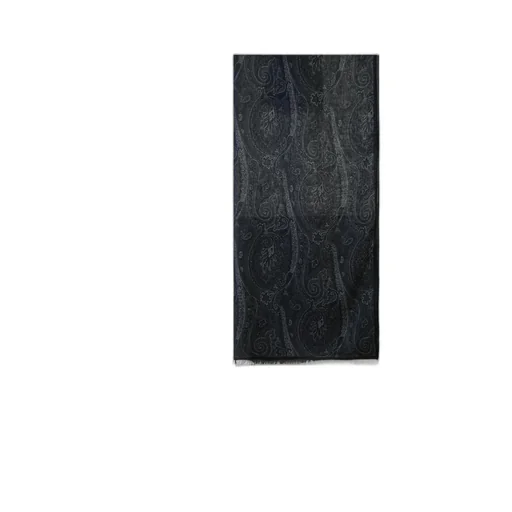 Graphic Printed Frayed-Edge Scarf