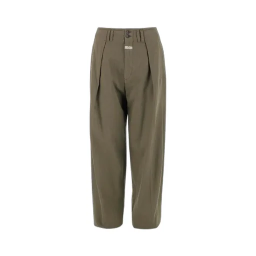 Pleated High-Waisted Trousers