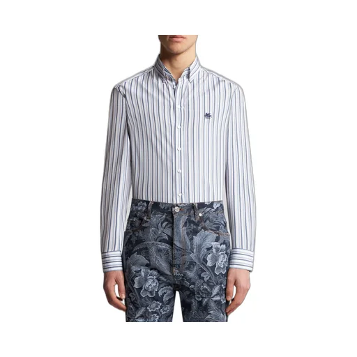 Pegaso Embroidered Striped Shirt
