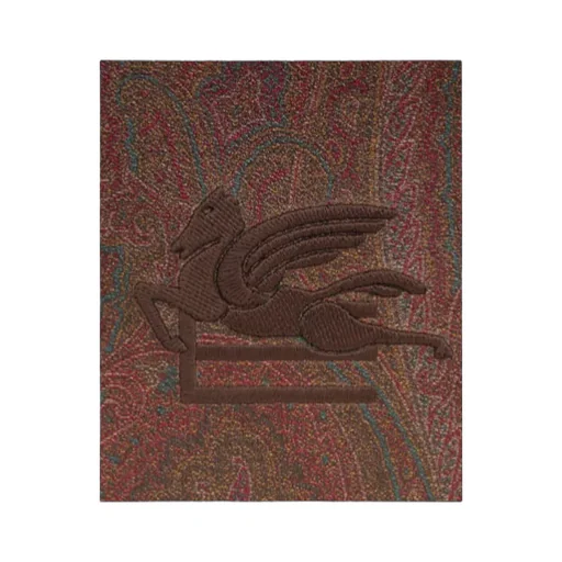 Paisley Printed Logo Embroidered Pouch