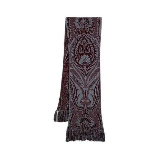 Barocco Jacquard Fringed Scarf