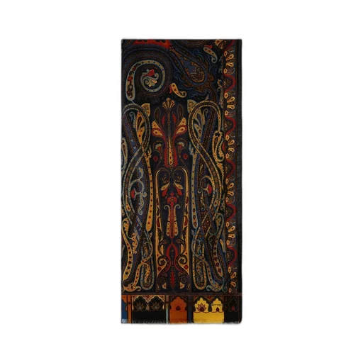 Patterned Fringed Scarf