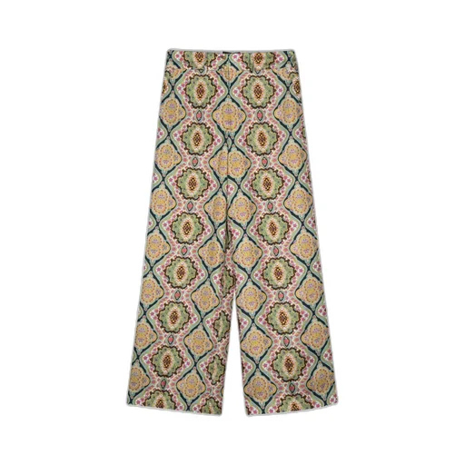 Allover Print Wide-Leg Pants