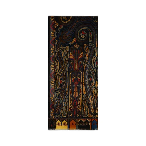 Patterned Fringed Scarf