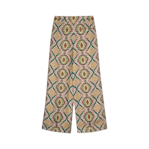 Allover Print Wide-Leg Pants