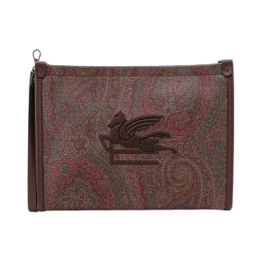 Pailsey Printed Zipped Clutch Bag