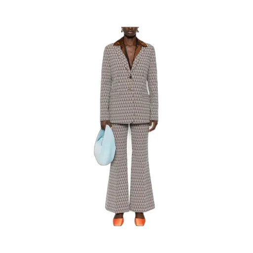 Jacquard Flared Trousers