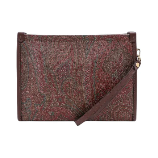 Pailsey Printed Zipped Clutch Bag
