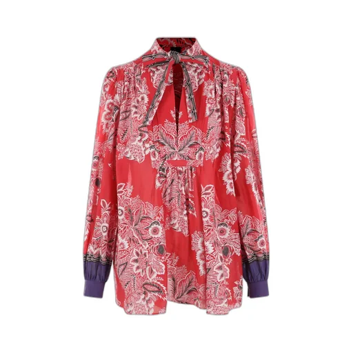 Floral-Printed Long-Sleeved Blouse
