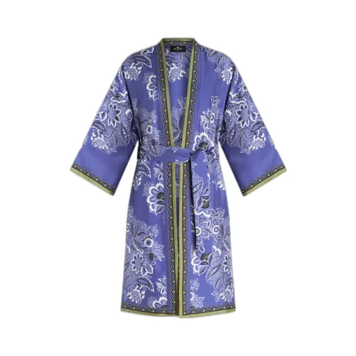 Floral-Printed Belted-Waist Robe