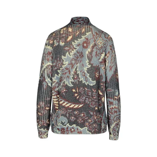 Motif Printed High Neck Jumper