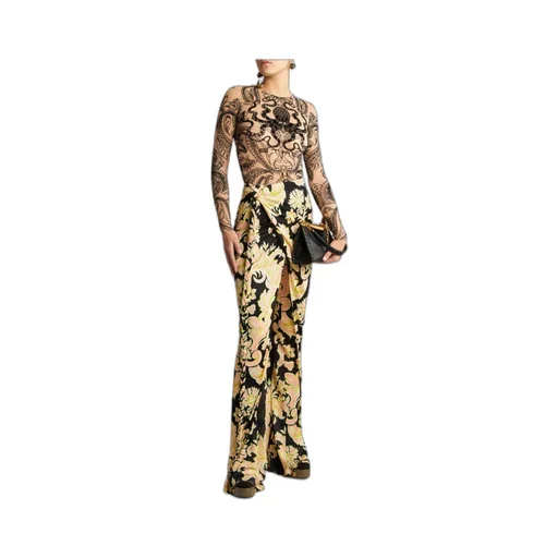 Floral Printed Wrap Maxi Skirt