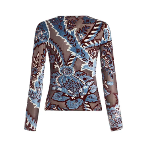 Tulle Jacquard Velvet Top