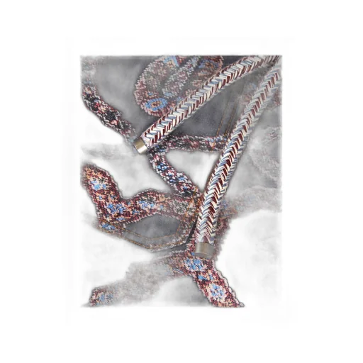 Paisley Tied-Waist Denim Trousers