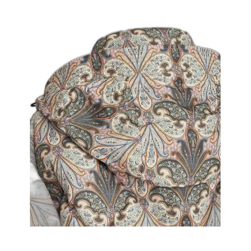 Patterned Long-Sleeved Puffer Jacket