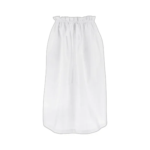 Gathered Waist Drawstring Midi Skirt