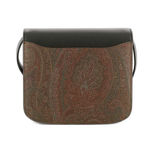 Paisley Printed Logo Plaque Crossbody Bag