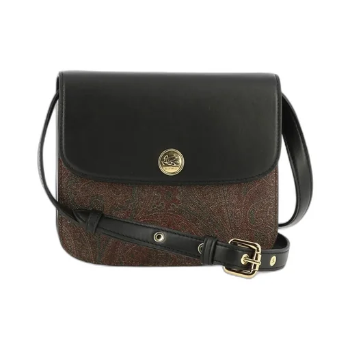 Paisley Printed Logo Plaque Crossbody Bag