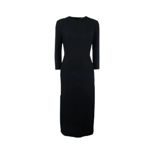 Long-Sleeved Midi Dress