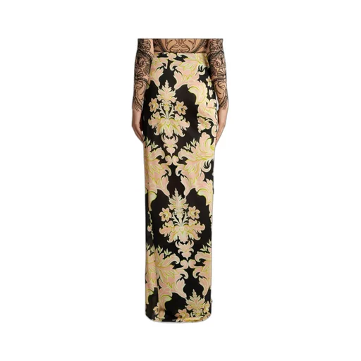 Floral Printed Wrap Maxi Skirt