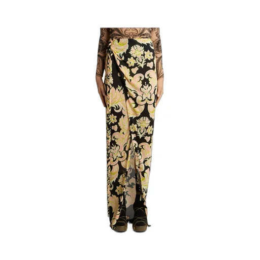 Floral Printed Wrap Maxi Skirt