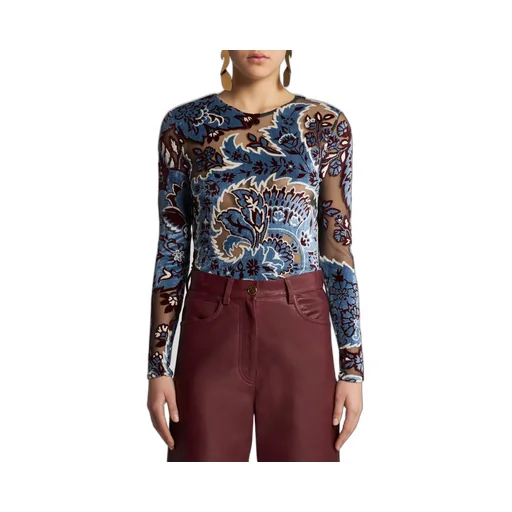 Tulle Jacquard Velvet Top