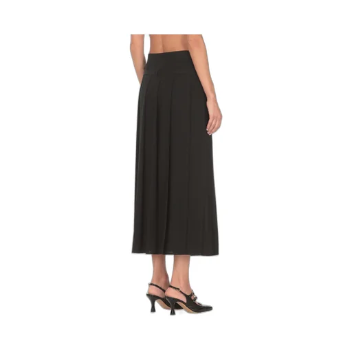 Strap Detailed Pleated Midi Skirt