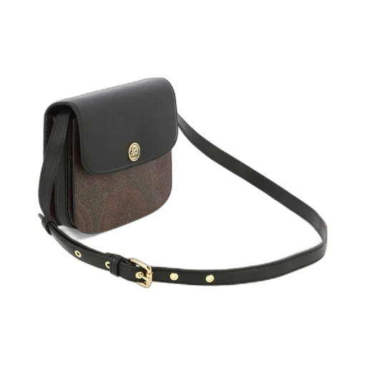 Paisley Printed Logo Plaque Crossbody Bag