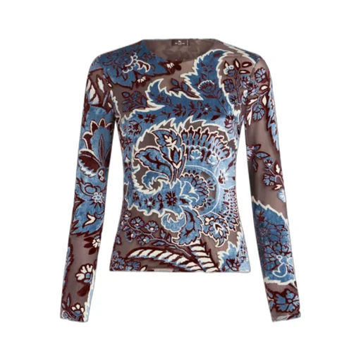 Tulle Jacquard Velvet Top