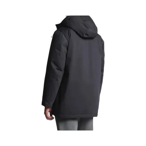 Hooded Gabardine Caban Coat