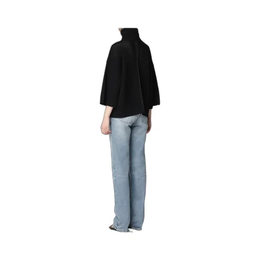 Open-Knit Roll-Neck Jumper