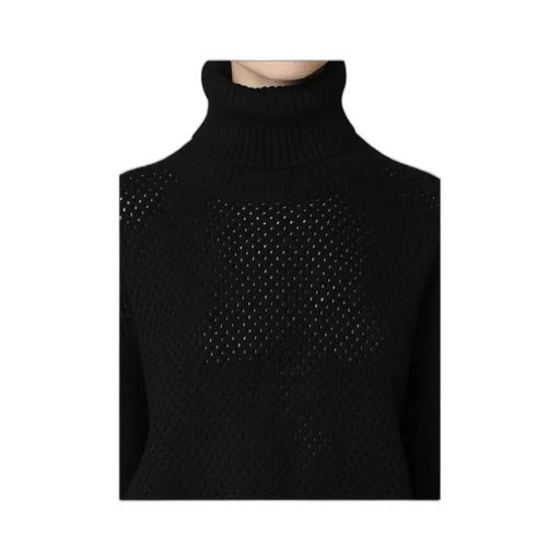 Open-Knit Roll-Neck Jumper