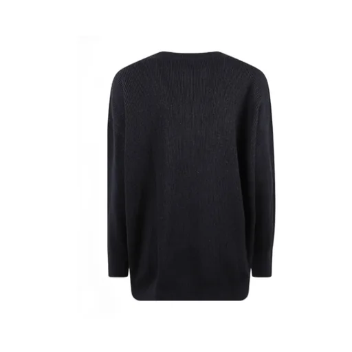 Lurex Platinum English Rib Crewneck Jumper