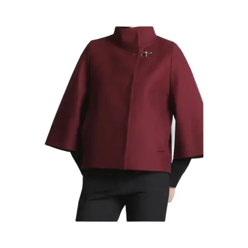 Hook-Closure Wool Cape