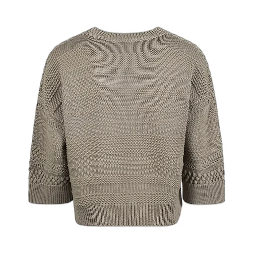 Open-Knit Cropped Jumper