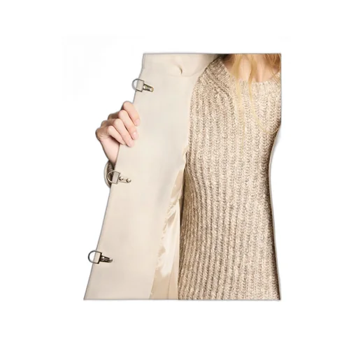Empire Line Hook-Fastening Coat