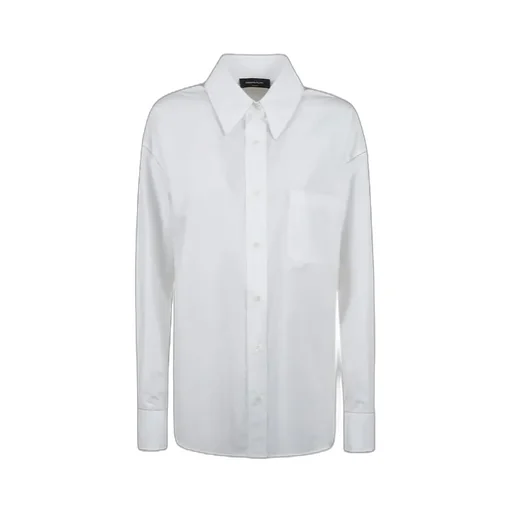 Long-Sleeved Straight Hem Shirt