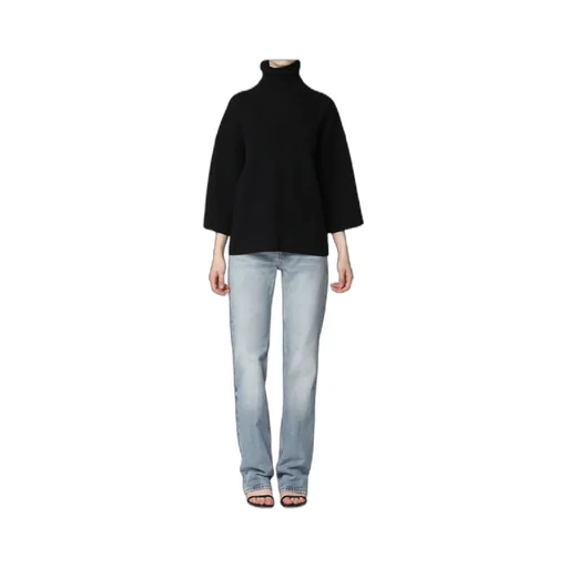 Open-Knit Roll-Neck Jumper