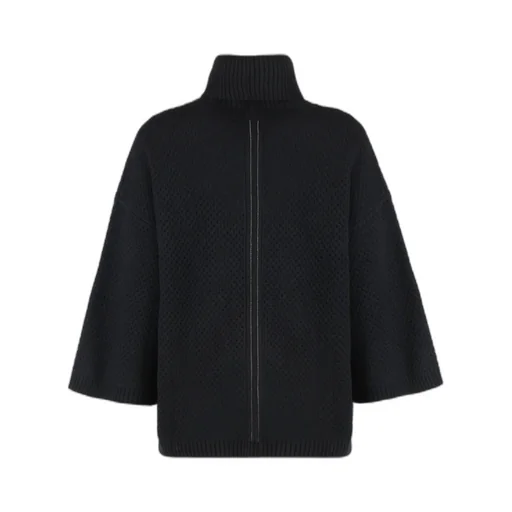 Open-Knit Roll-Neck Jumper