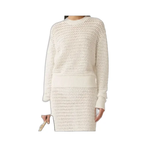 Open-Knit Crewneck Jumper